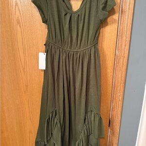 Joyfolie Olive Green Kids Dress